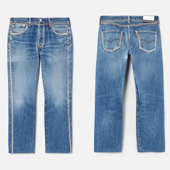 Re/Done | Jeans | Nwt Redone X Levis Rare Studded Boyfriend